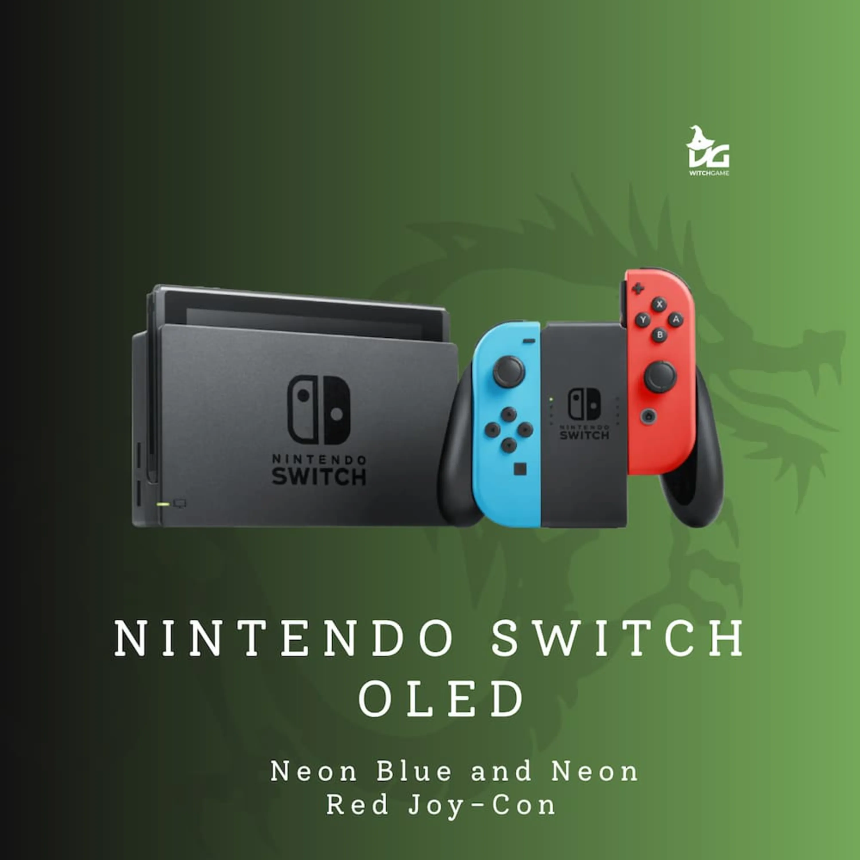 Nintendo Switch with Neon Blue and Neon Red Joy‑Con